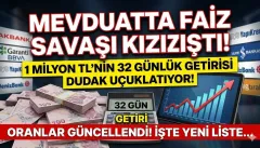 Mevduat Faizleri Güncellendi: 1 Milyon TL’nin 32 Gün Kazancı!
